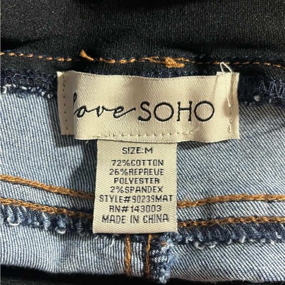 Love Soho Maternity Blue Skinny Jeans Pants Size Medium NWT Recycled Material - Picture 11 of 11